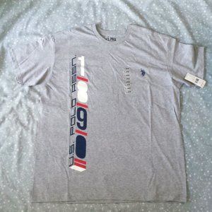 (NWT) $30 U.S. Polo Assn. Gray T Shirt XL